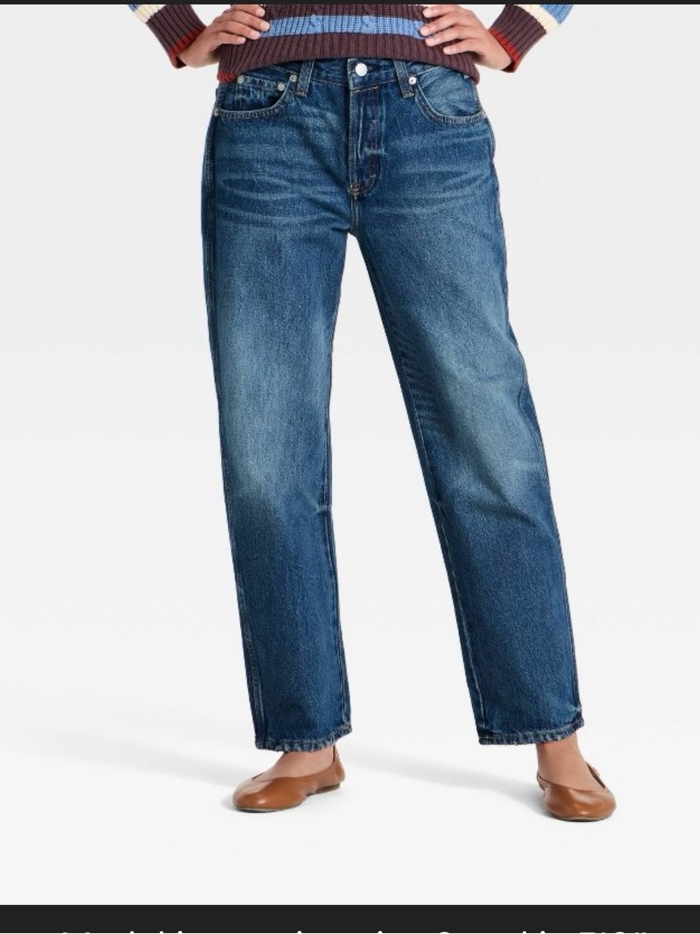 NWT-Universal Thread Women's Boyfriend Jeans in Medium Blue Wash-Size 0-Short.